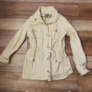 Market & spruce Chaplin hooded tan cargo jacket